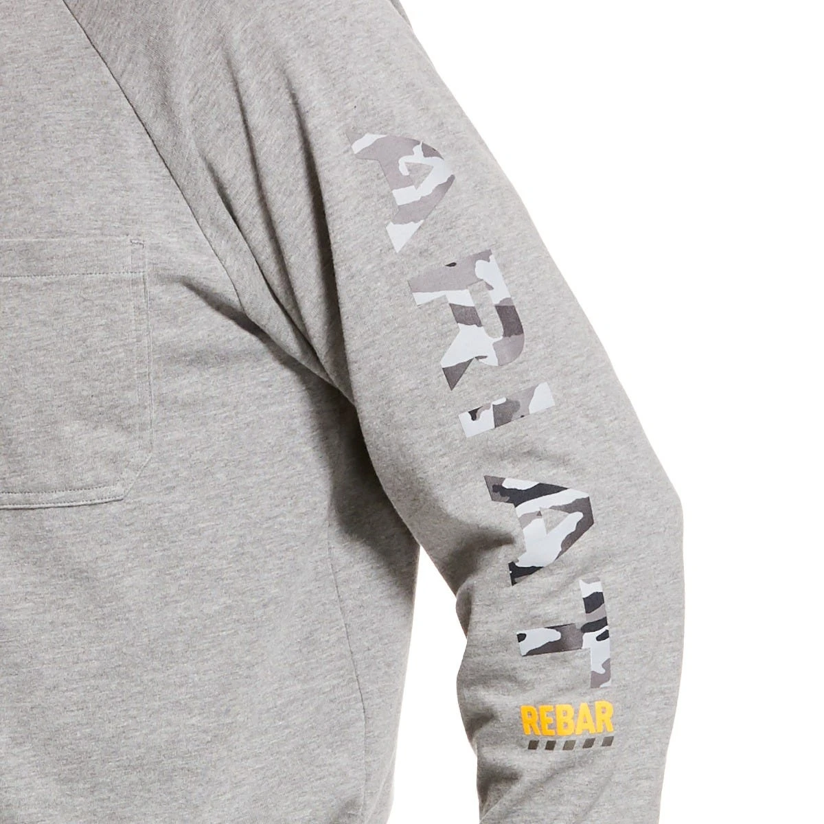 Ariat Rebar Shirt: Men's 10027901 Heather Grey Cotton Strong Graphic T-Shirt