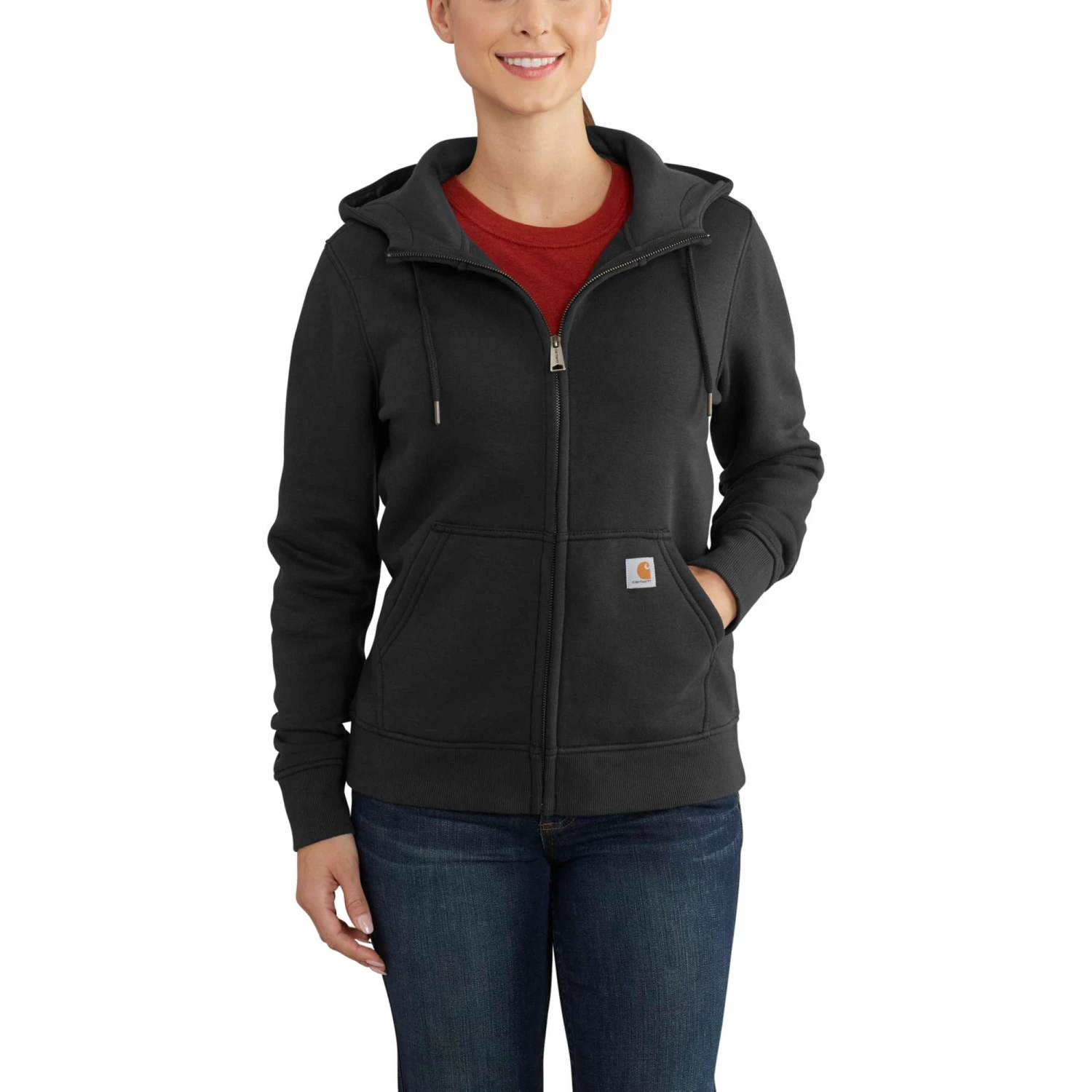 Carhartt Sweatshirts: Women's Heavyweight Clarksburg Black 102788 001 Full-Zip Hoodie