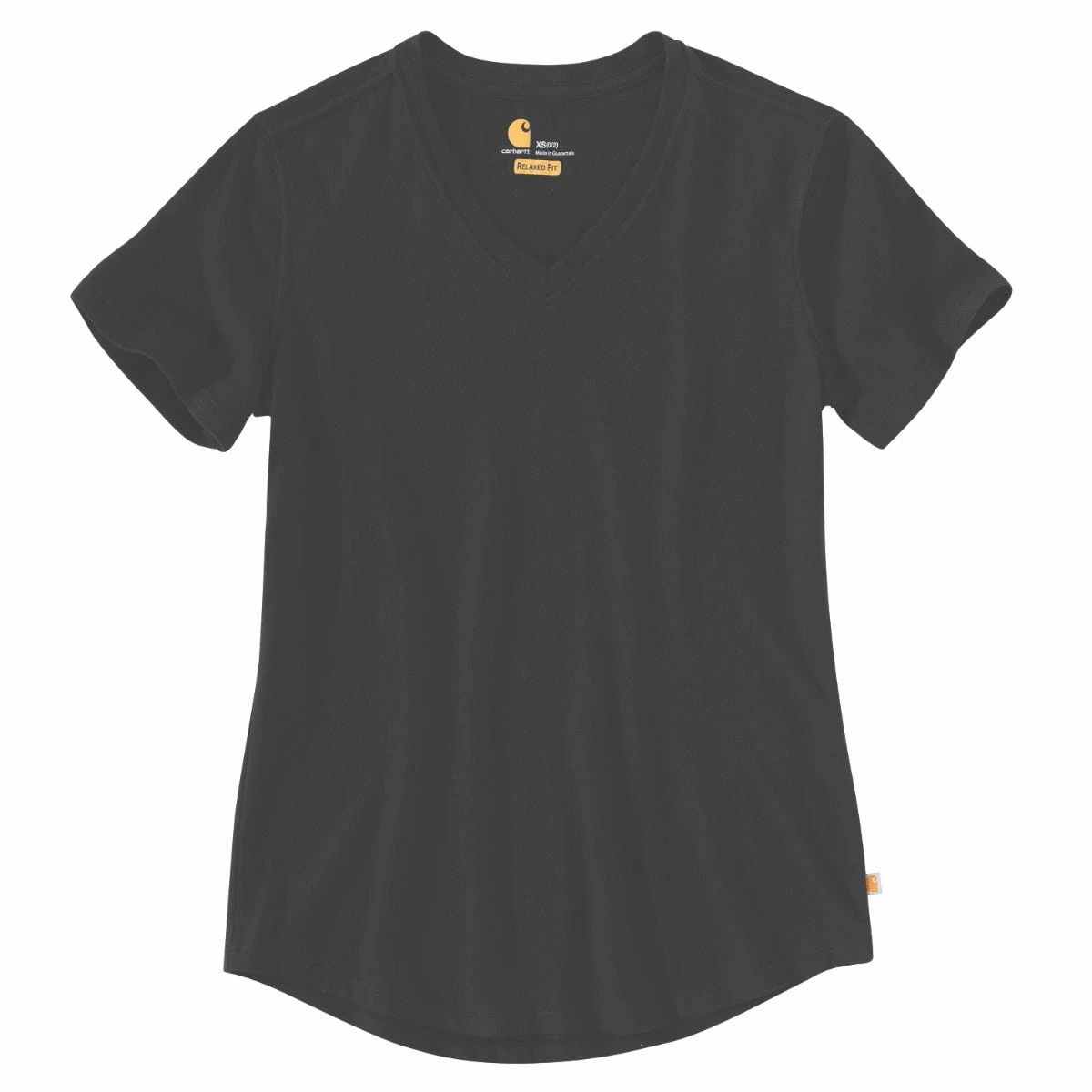 Carhartt Shirts: Women's 104406 N04 Black Relaxed Fit V Neck Short Sleeve T-Shirt - Image 2