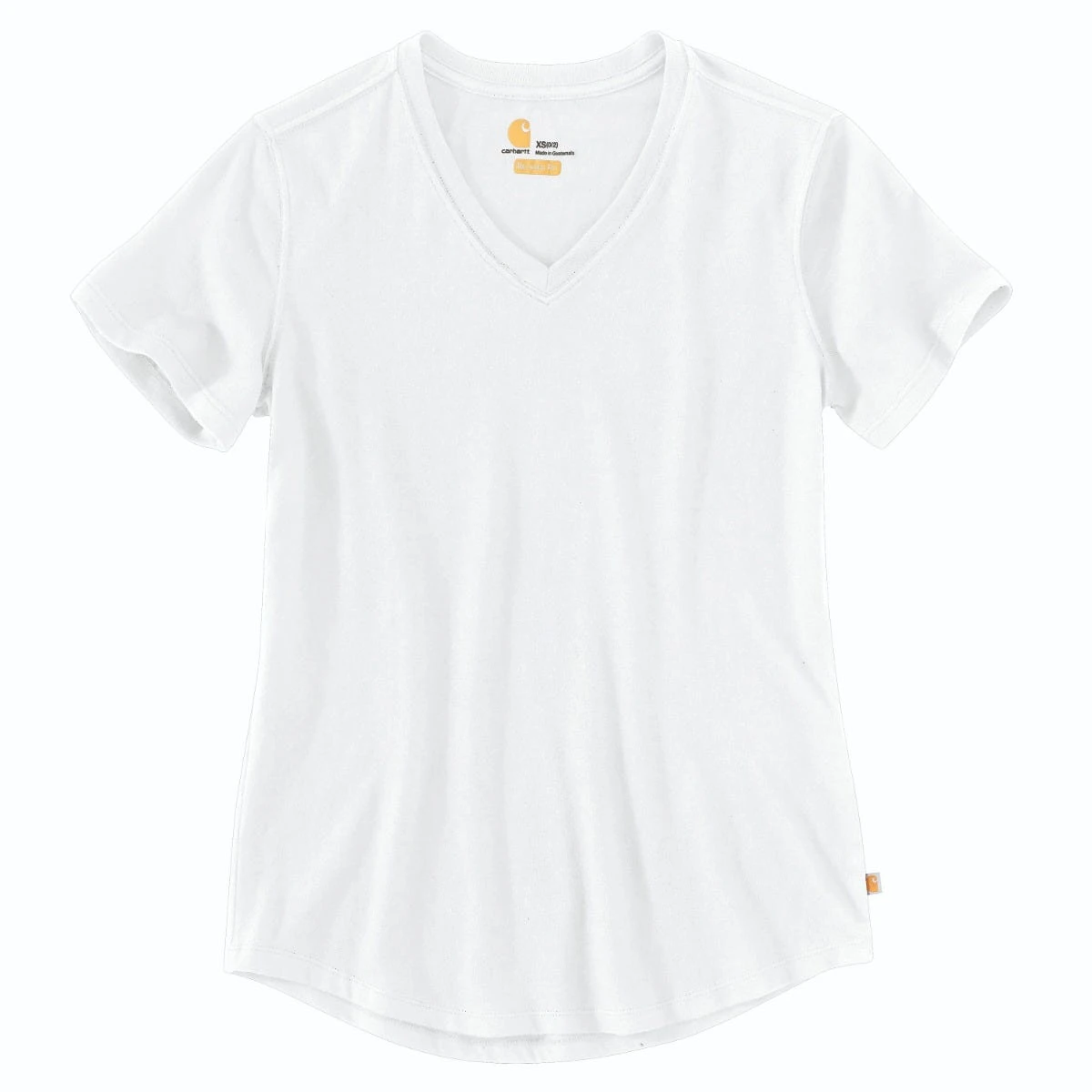 Carhartt Shirts: Women's 104406 WHT White Relaxed Fit V Neck Short Sleeve T-Shirt