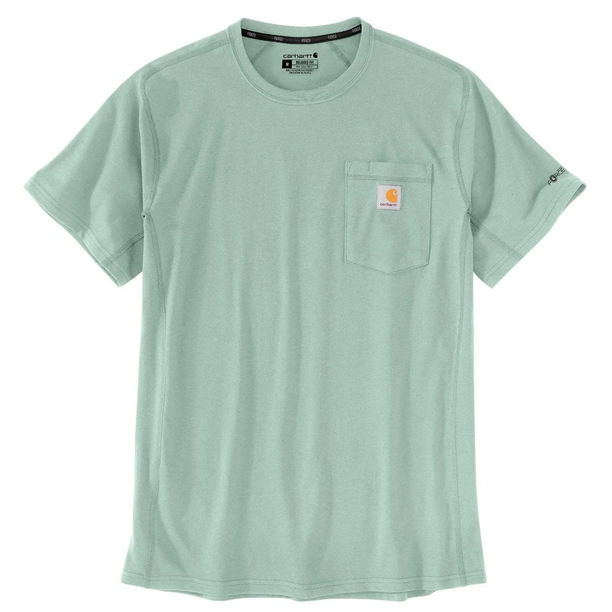 Carhartt Shirts: Men's 104616 HA4 Blue Surf Force Relaxed Fit Short Sleeve Pocket T-Shirt - Image 2