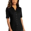 Port Authority Shirts: Women's LK682 BLK Black City Stretch Top