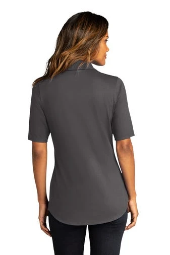 Port Authority Shirts: Women's LK682 GPH Graphite City Stretch Top - Image 4