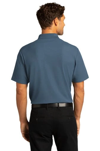 Port Authority Shirts: Men's K810 RBLU Regatta Blue SuperPro React Polo Shirt - Image 4
