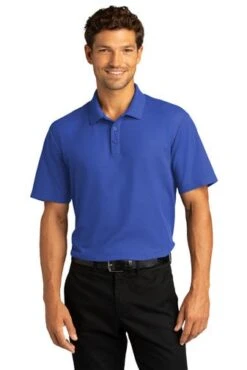 Port Authority Shirts: Men's K810 TRYL True Royal SuperPro React Polo Shirt