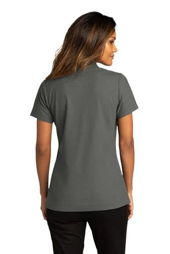 Port Authority Shirts: Women's LK810 SGY Storm Grey SuperPro React Polo Shirt - Image 4