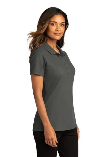 Port Authority Shirts: Women's LK810 SGY Storm Grey SuperPro React Polo Shirt - Image 2