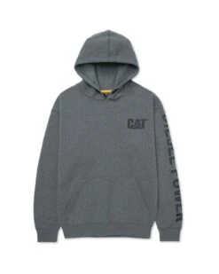 CAT Apparel Sweatshirts: Men's 1090036 10123 Dark Heather Grey Diesel Power Hooded Sweatshirt