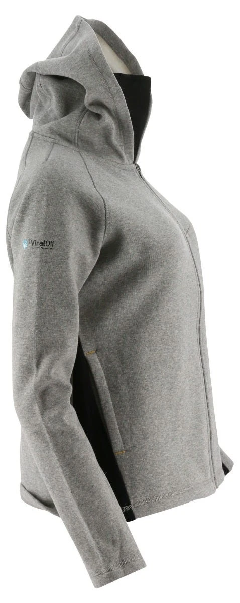 CAT Apparel: Women's 2910490 10122 Heather Grey Viraloff Hooded Sweatshirt - Image 3