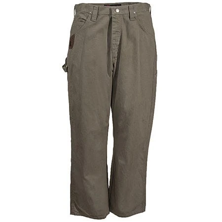 Wrangler Riggs Jeans: Men's Bark Brown 3W020 BR Cotton Ripstop Carpenter Jeans - Image 2