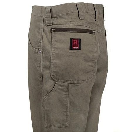 Wrangler Riggs Jeans: Men's Bark Brown 3W020 BR Cotton Ripstop Carpenter Jeans - Image 3
