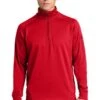 Sport-Tek Sweatshirts: Men's F247 RED True Red Tech Fleece 1/4-Zip Pullover