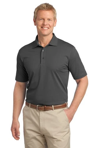Port Authority Shirts: Men's TLK527 GS Grey Smoke Tall Tech Pique Polo
