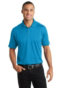 Port Authority Shirts: Men's K569 BW Blue Wake Diamond Jacquard Polo