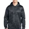 Sport-Teck Sweatshirts: Men's ST240 DSG Dark Smoke Grey Sport-Wick CamoHex Fleece Hooded Pullover