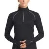 Ogio Shirts: Women's LOE335 BLK Blacktop Nexus 1/4-Zip Pullover
