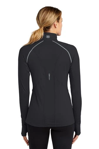Ogio Shirts: Women's LOE335 BLK Blacktop Nexus 1/4-Zip Pullover - Image 4