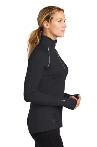 Ogio Shirts: Women's LOE335 BLK Blacktop Nexus 1/4-Zip Pullover - Image 3