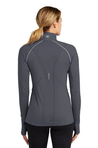 Ogio Shirts: Women's LOE335 GGY Gear Grey Nexus 1/4-Zip Pullover - Image 4