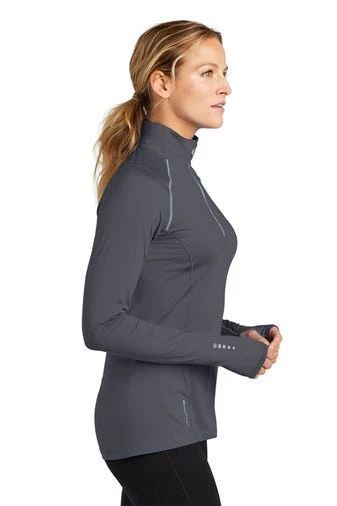 Ogio Shirts: Women's LOE335 GGY Gear Grey Nexus 1/4-Zip Pullover - Image 3