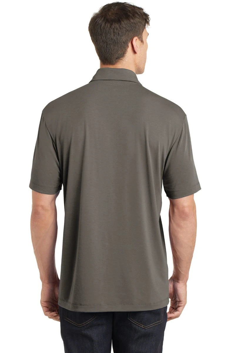 Port Authority Shirts: Men's K568 GS Grey Smoke Cotton Touch Performance Polo - Image 3