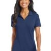 Port Authority Shirts: Women's L568 EB Estate Blue Cotton Touch Performance Polo