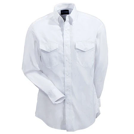Wrangler Shirts: Men's White 71135 CH Cotton Twill Long Sleeve Western Shirt - Image 2