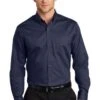 Port Authority Shirts: Men's S663 TNY True Navy Button Down SuperPro Twill Shirt