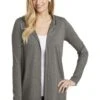 District Cardigans: Women's DT156 GYFST Grey Frost Perfect Tri Hooded Cardigan