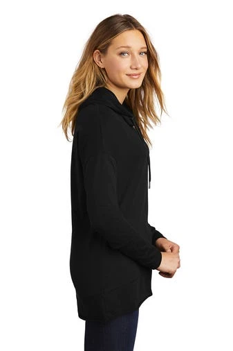 District Sweatshirts: Women's DT671 BLK Black Featherweight French Terry Hoodie - Image 3