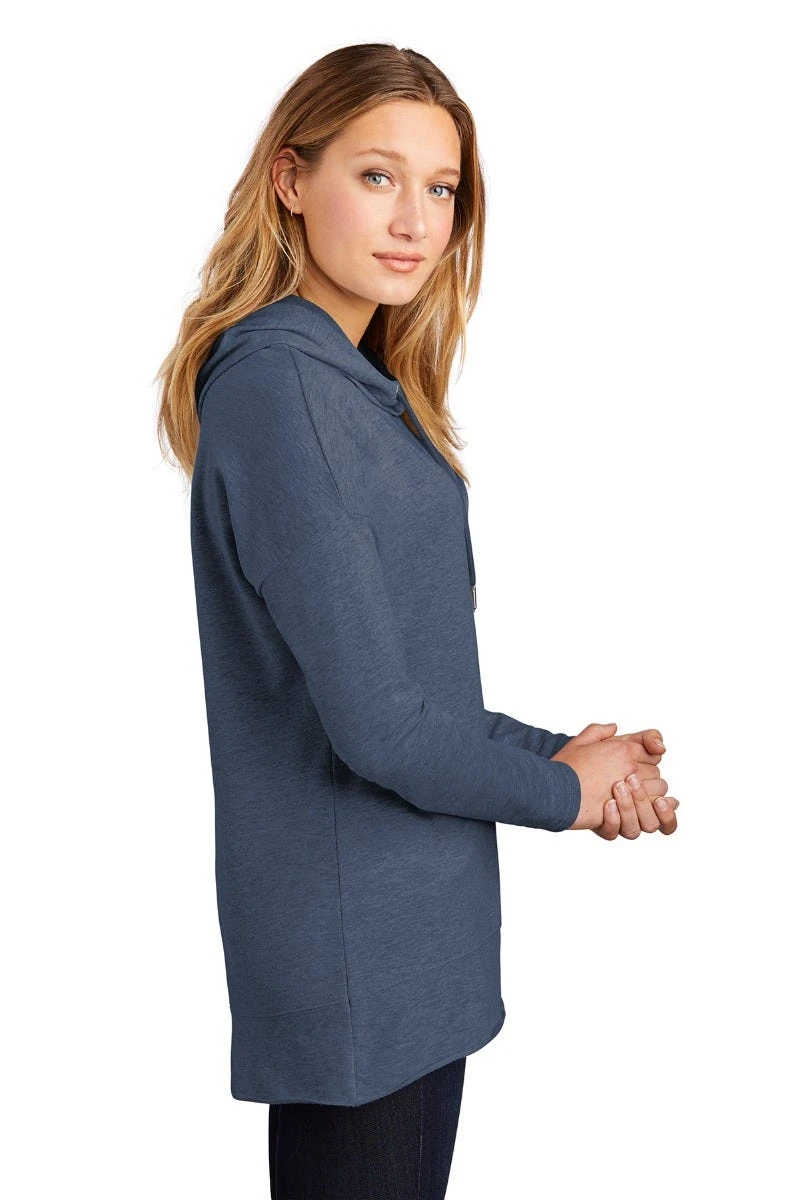 District Sweatshirts: Women's DT671 WI Washed Indigo Featherweight French Terry Hoodie - Image 2