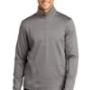 Port Authority Sweatshirts: Men's F248 GGH Gusty Grey Heather Diamond 1/4 Zip Pull Over