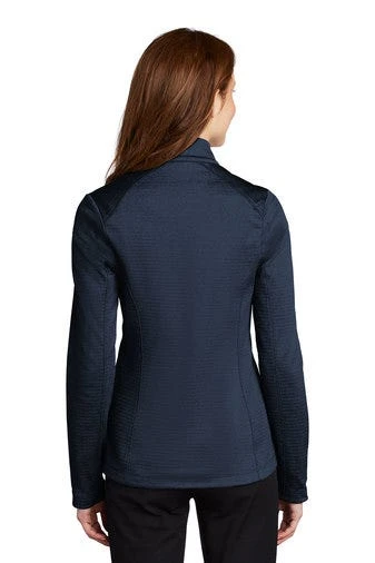 Port Authority Sweatshirts: Women's L249 DBNH Dress Blue Navy Heather Diamond Full Zip - Image 3