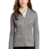 Port Authority Sweatshirts: Women's L249 GGH Gusty Grey Heather Diamond Full Zip