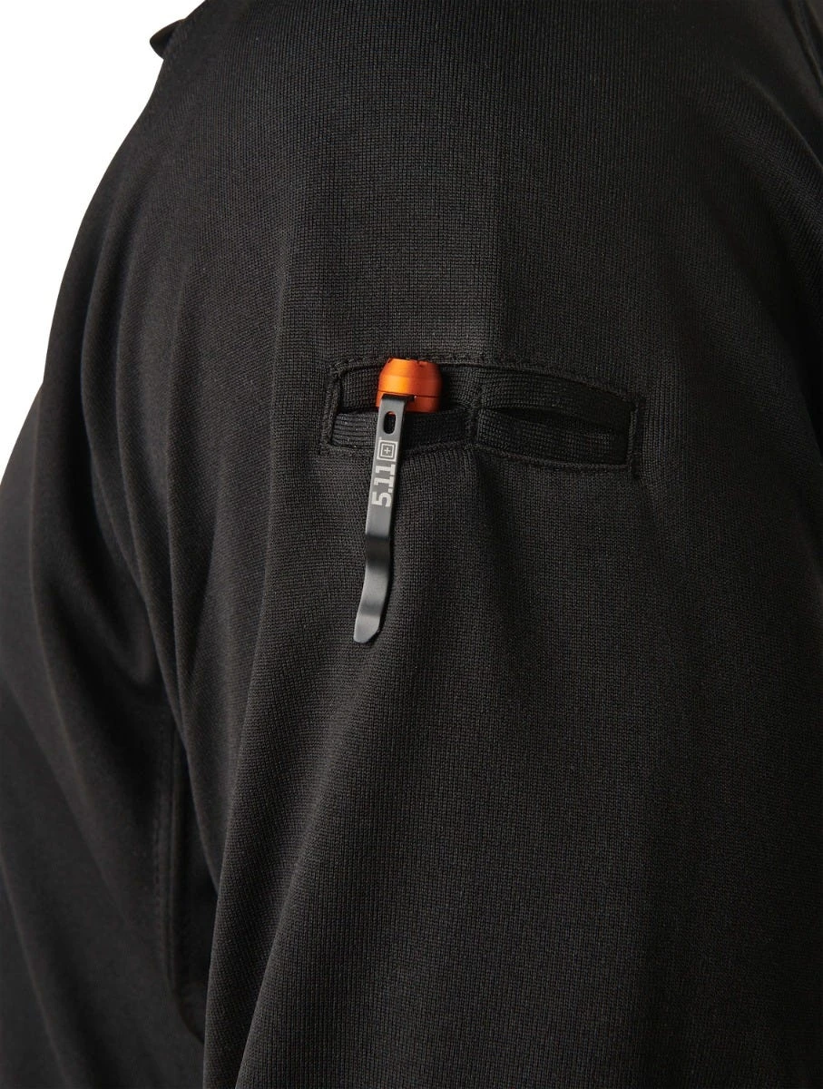 5.11 Tactical Shirts: Men's Performance Black Long Sleeve Polo Shirt 72049 019 - Image 6