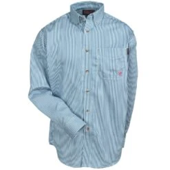 Ariat Shirts: Men's 10012250 Blue Flame-Resistant Stripe Work Shirt