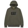 Caterpillar Sweatshirts: Men's W10646 13037 Army Moss Heather Trademark Hooded Sweatshirt