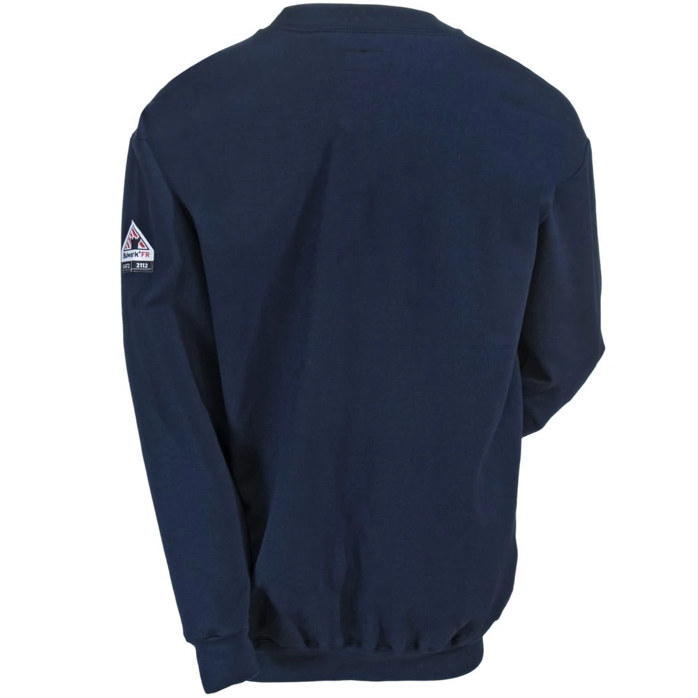 Bulwark Sweatshirts: Men's SEC2 NV Flame-Resistant Navy Blue Crewneck - Image 3