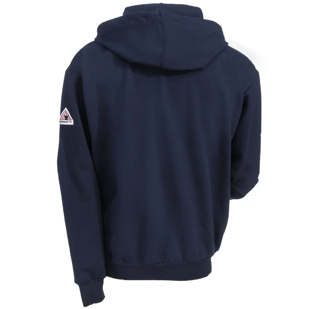Bulwark Sweatshirts: Men's SEH4 NV Navy Flame-Resistant Hooded Zip-Up Sweatshirt - Image 5