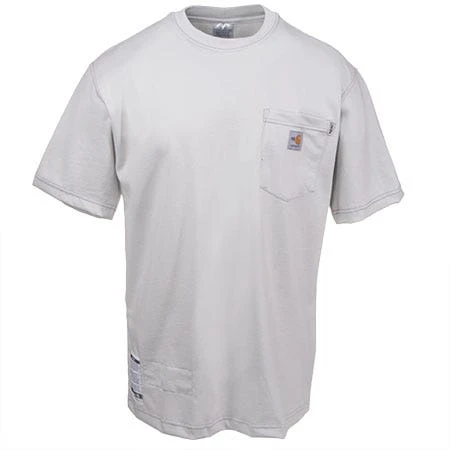 Carhartt Force Shirts: Men's Force Grey 100234 051 Flame Resistant Short Sleeve Shirt - Image 3