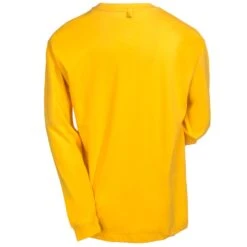 Caterpillar Shirts: Men's 1510034 555 Yellow Trademark Banner Long-Sleeve Tee Shirt