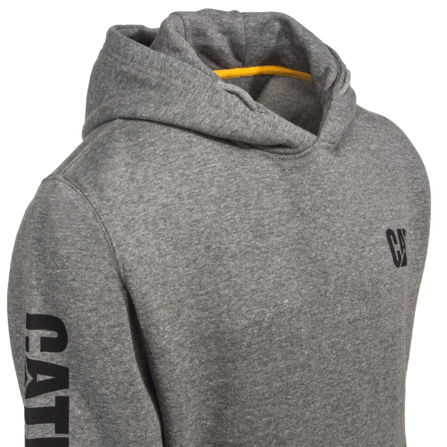 CAT Apparel Sweatshirts: Men's 1910709 004 Grey Hooded Trademark Banner Sweatshirt - Image 2