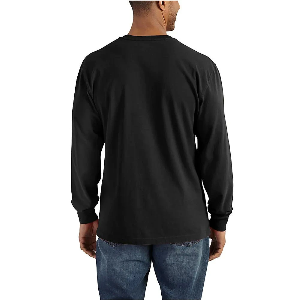 Carhartt Shirts: Men's K128 G55 North Woods Heather Long Sleeve Workwear Henley Shirt - Image 2