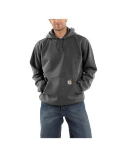 Carhartt Sweatshirts: Men's K121 026 Carbon Heather Hooded Pullover Sweatshirt