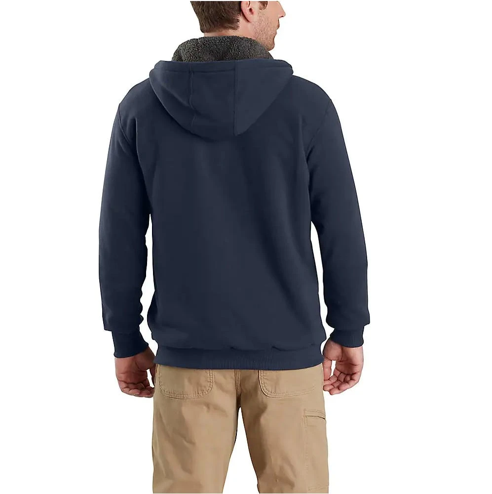 Carhartt Sweatshirt: Men's 103308 472 Navy Rain Defender Sherpa-Lined Full-Zip Sweatshirt - Image 2