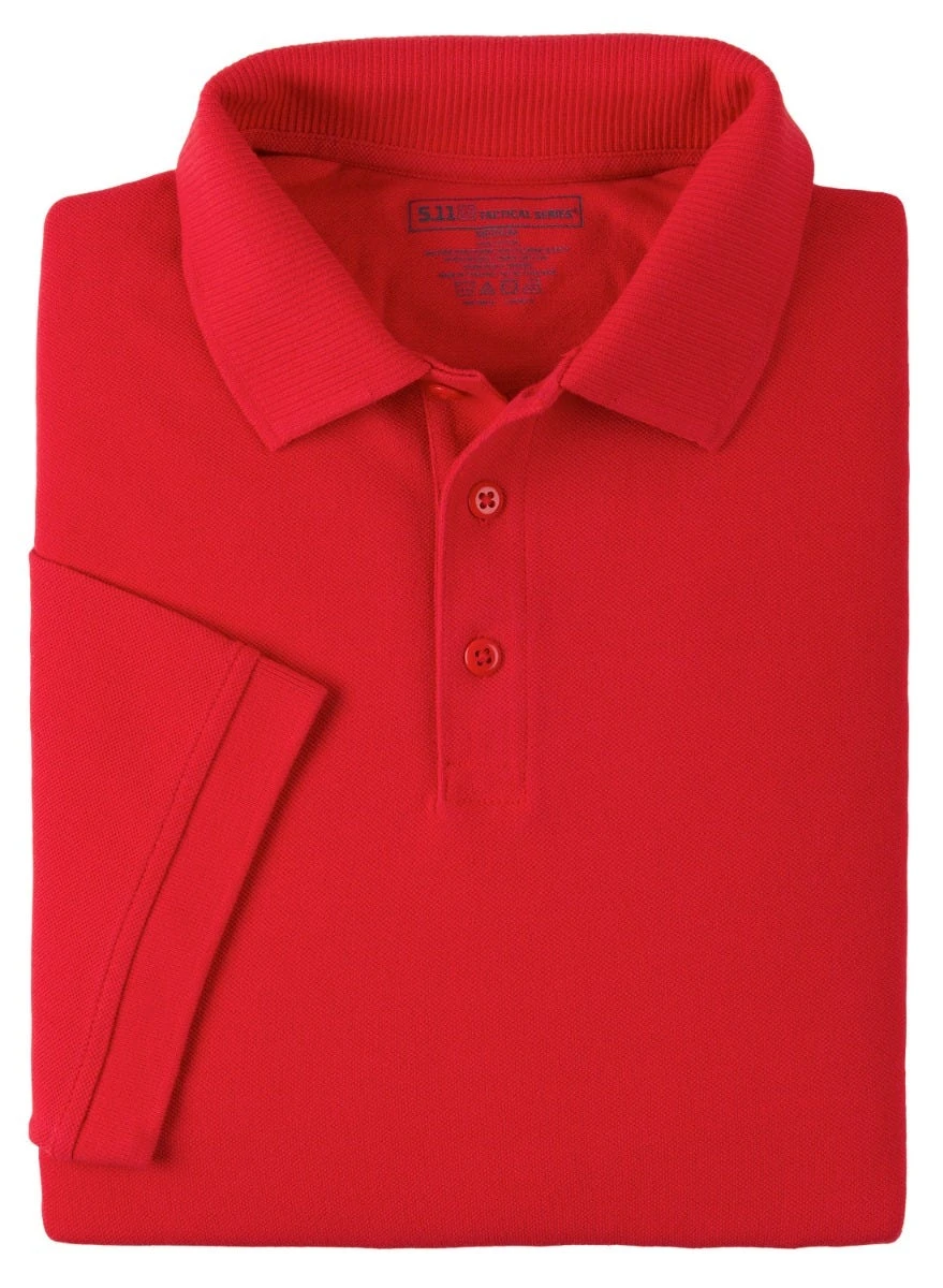 5.11 Tactical Shirts: Men's Red Cotton Knit Polo Shirt 41060 477 - Image 3