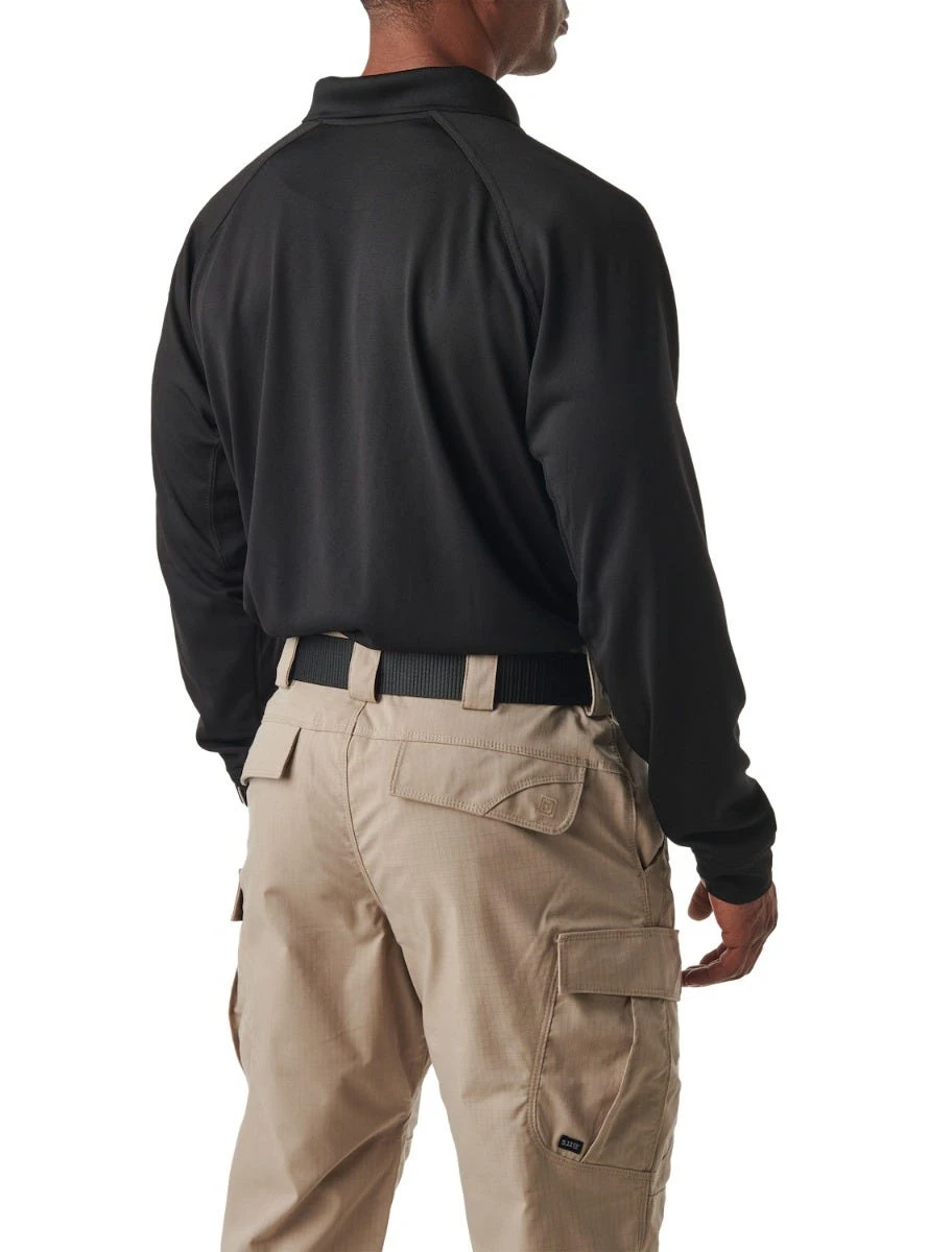 5.11 Tactical Shirts: Men's Performance Black Long Sleeve Polo Shirt 72049 019 - Image 5