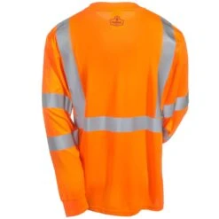 Ergodyne Shirts: 8391 OR High Visbility Men's Orange GloWear Class 3 Long Sleeve Shirt