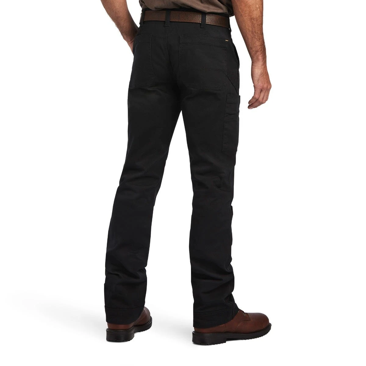 Ariat Rebar Pant: Men's 10041065 Black M5 Straight DuraStretch Washed Twill Dungaree Straight Leg Pant - Image 5