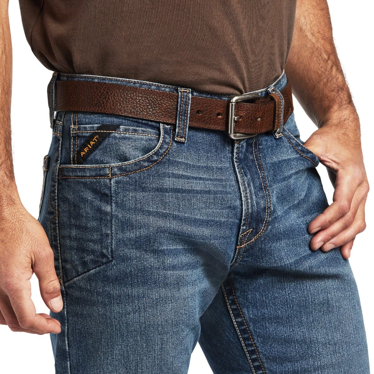 Ariat Rebar Jeans: Men's 10041081 Rico M7 DuraStretch Edge Stackable Straight Leg Jean - Image 5